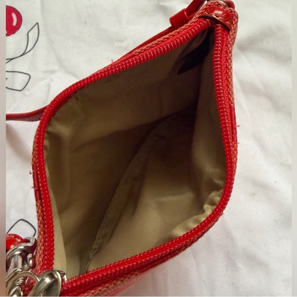 ❤️Y2K Coach Red Signature Wristlet Clutch - Picture 4 of 4